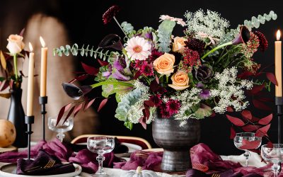 Floral Decor to Elevate Your Halloween Dinner Party
